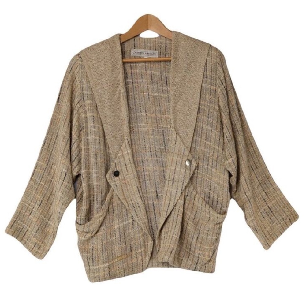 vintage oversized blazer Lagenlook earthy‎ boho